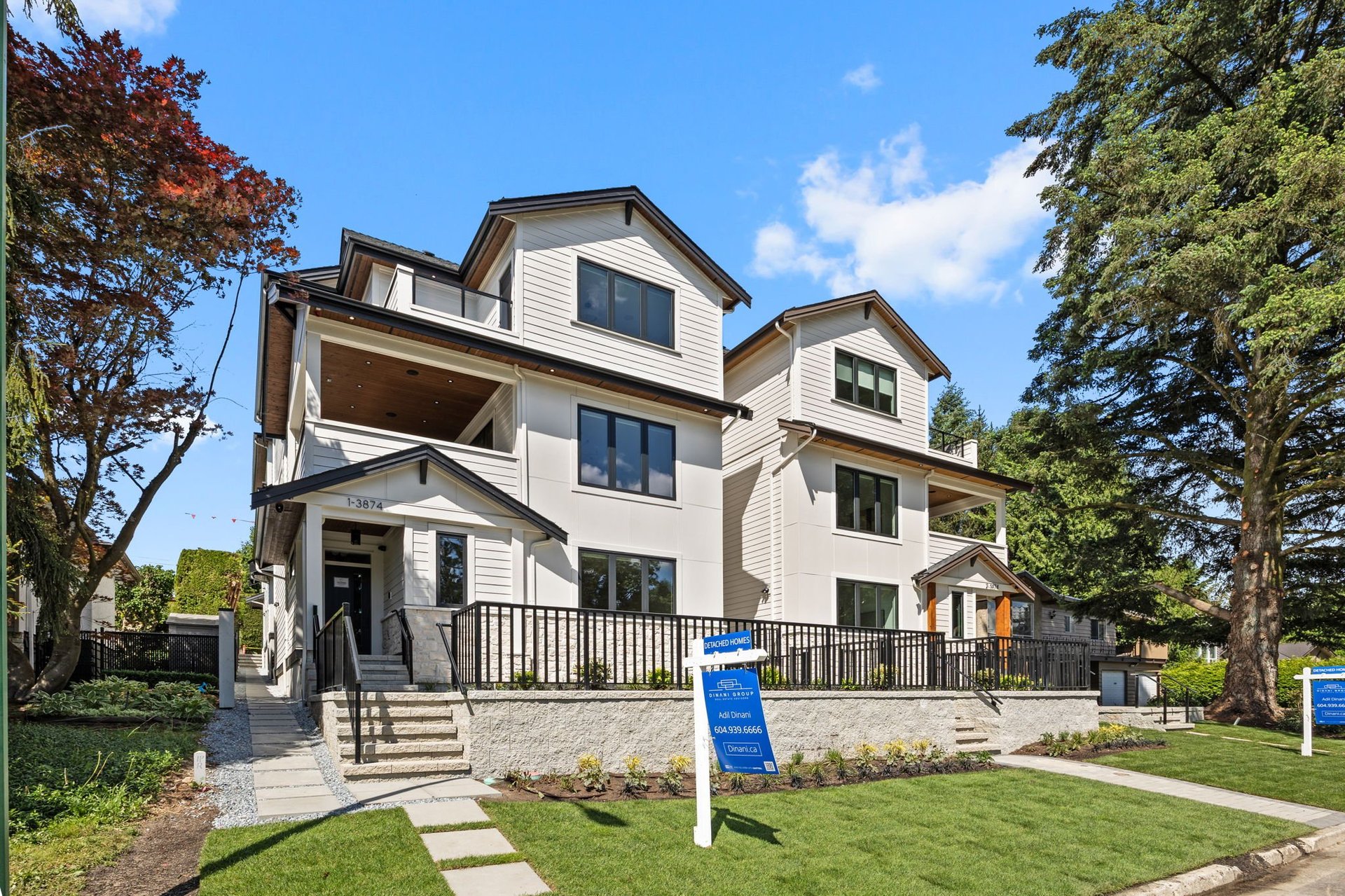 Modern white and stone residential home